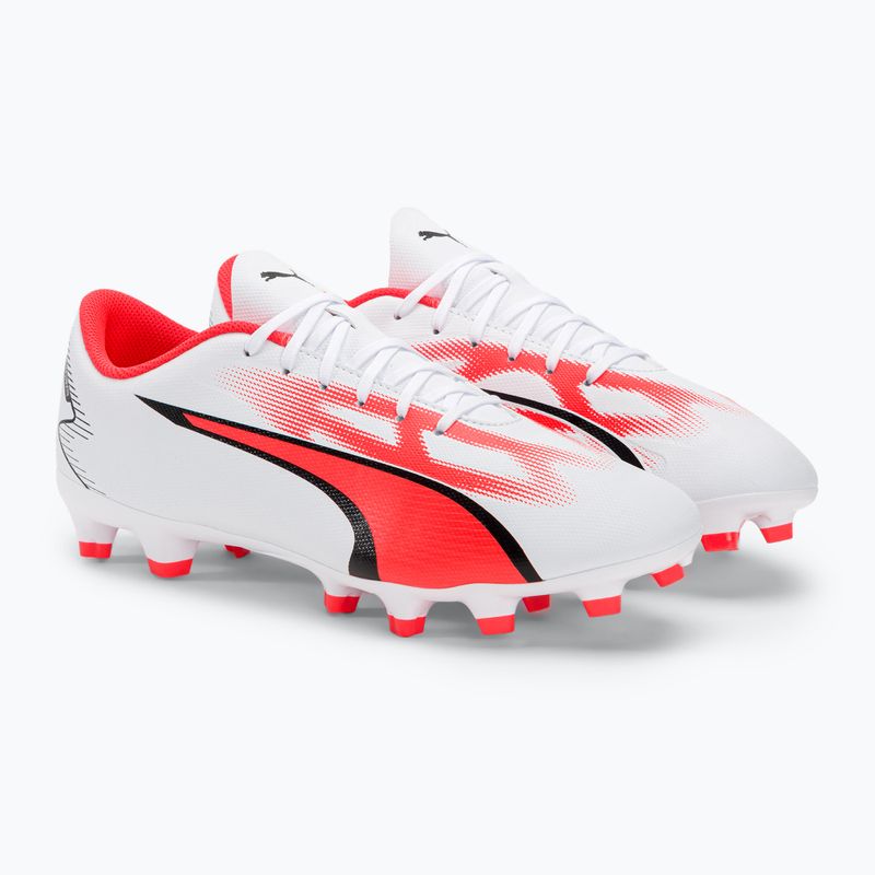 Cizme de fotbal pentru bărbați PUMA Ultra Play FG/AG puma alb/puma negru/fire orchid 4