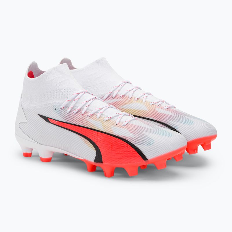 Cizme de fotbal pentru bărbați PUMA Ultra Pro FG/AG puma alb/puma negru/fire orchid 4