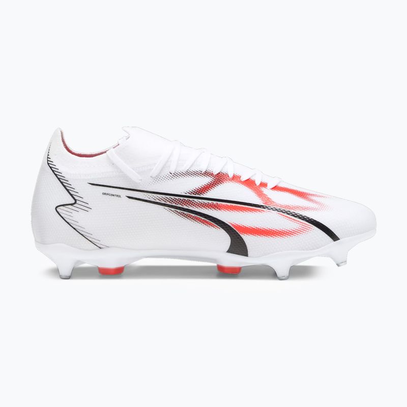 Cizme de fotbal PUMA Ultra Match MXSG pentru bărbați puma alb/puma negru/fire orchid 12