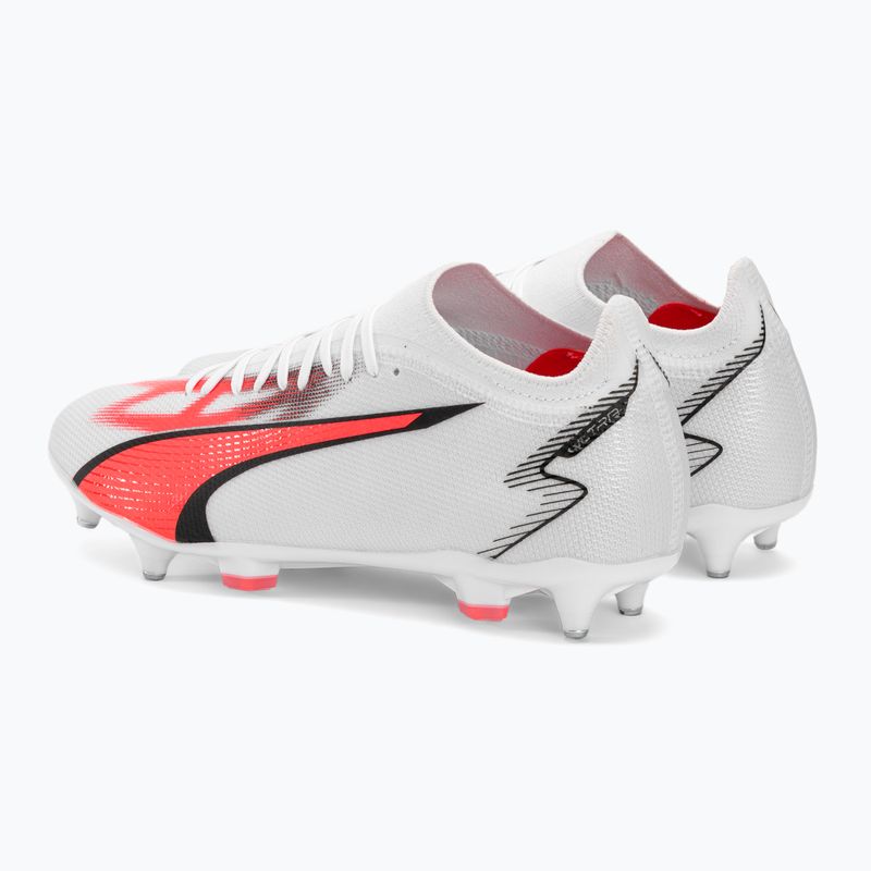 Cizme de fotbal PUMA Ultra Match MXSG pentru bărbați puma alb/puma negru/fire orchid 3