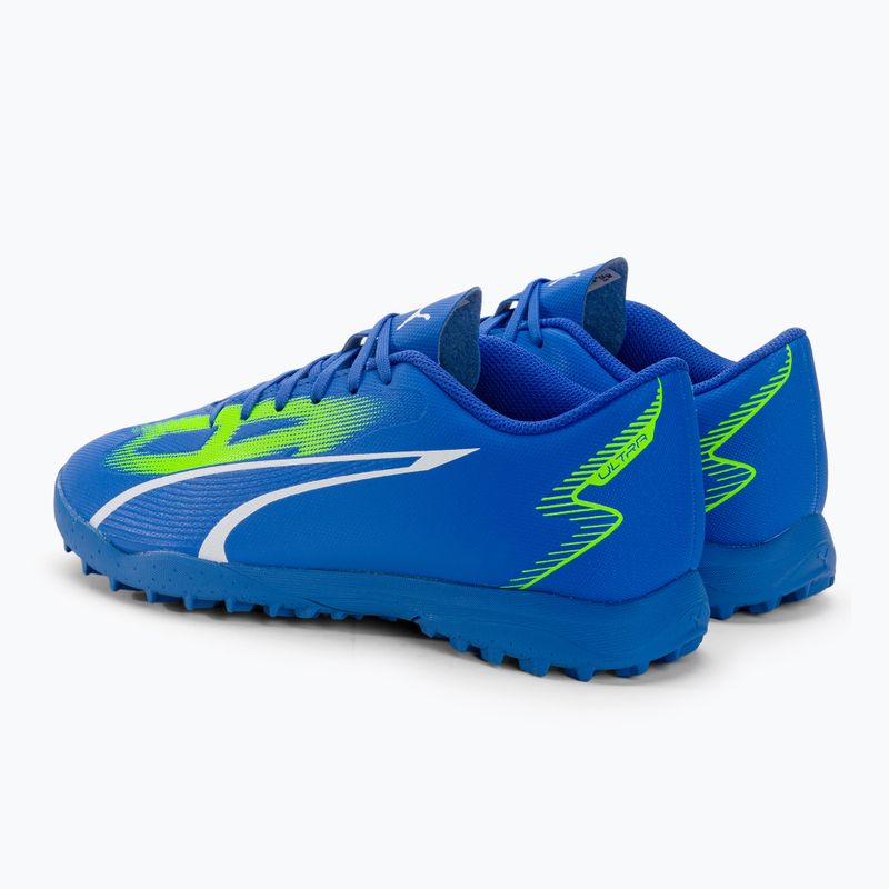 Ghete de fotbal pentru bărbați PUMA Ultra Play FG/AG ultra blue/puma white/pro green 3