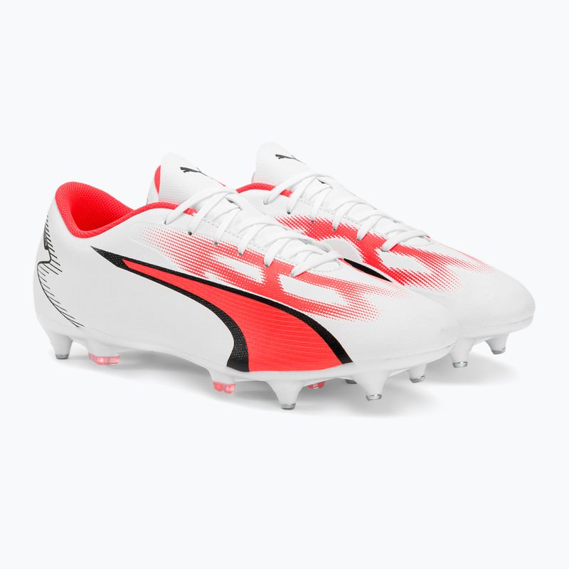 Cizme de fotbal PUMA Ultra Play MXSG pentru bărbați puma alb/puma negru/fire orchid