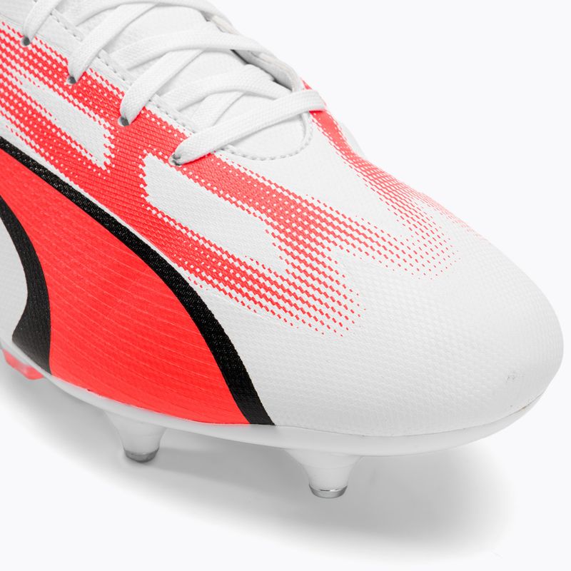 Cizme de fotbal PUMA Ultra Play MXSG pentru bărbați puma alb/puma negru/fire orchid