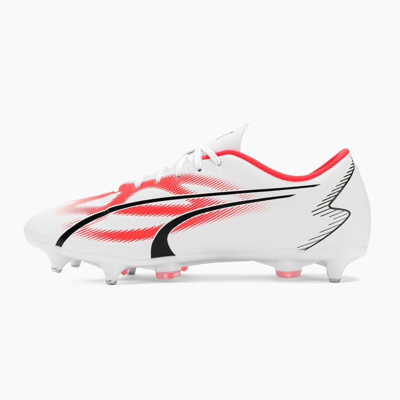 Cizme de fotbal PUMA Ultra Play MXSG pentru bărbați puma alb/puma negru/fire orchid