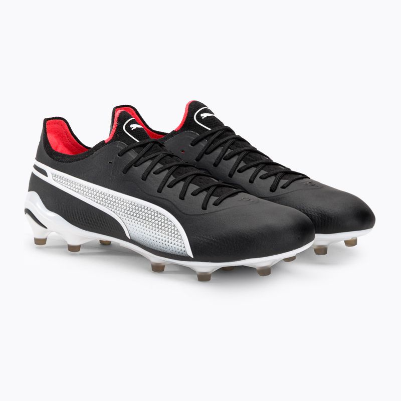 Ghete de fotbal pentru bărbați PUMA King Ultimate FG/AG puma negru/puma alb 4