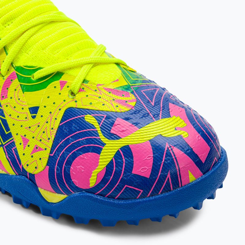 PUMA Future Match Energy TT + Mid Jr ghete de fotbal pentru copii ultra albastru/alert galben/roz luminos 7