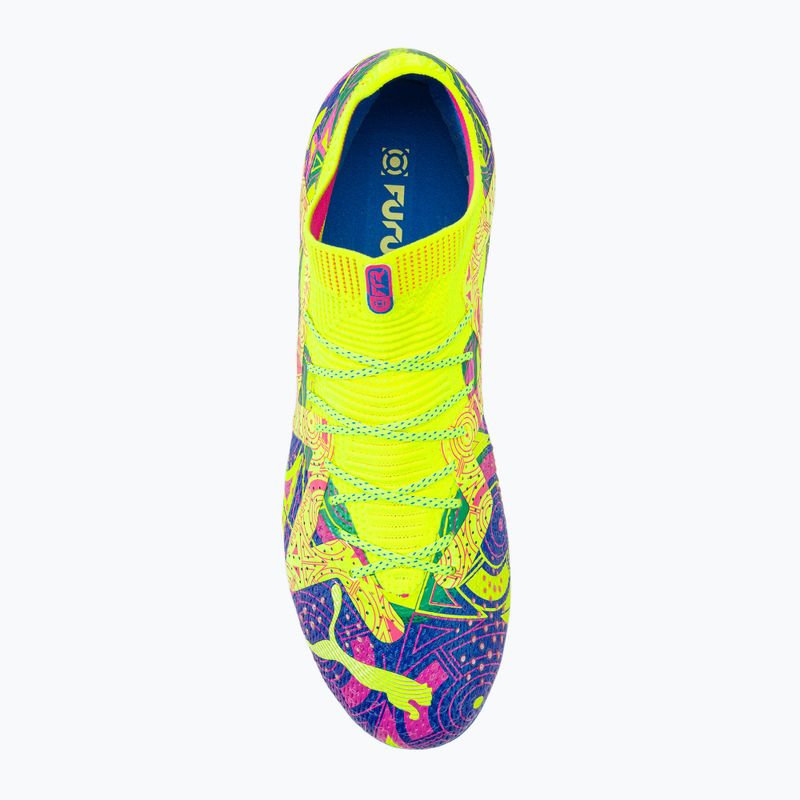 PUMA Future Future Ultimate Energy FG/AG ghete de fotbal pentru bărbați ultra albastru/alerta galbenă/roz luminos 6