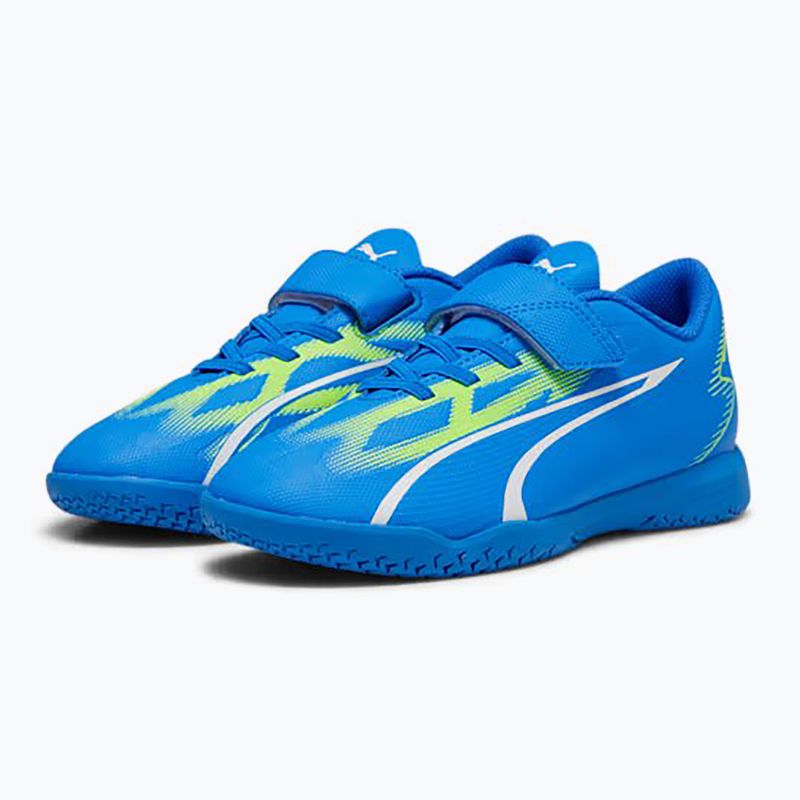 PUMA Ultra Play IT V Jr ghete de fotbal pentru copii ultra blue/puma white/pro green 8