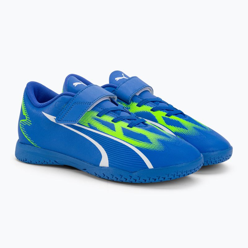 PUMA Ultra Play IT V Jr ghete de fotbal pentru copii ultra blue/puma white/pro green 4