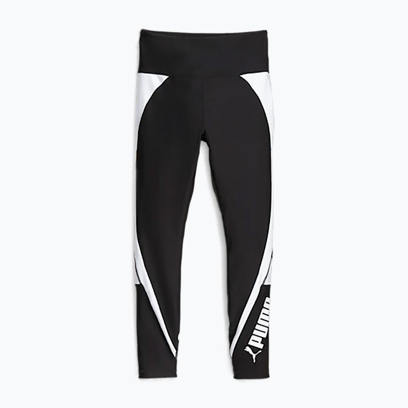 Jambiere de antrenament pentru femei PUMA Fit Hw 7/8 Eversculpt Colorblock puma negru/puma alb