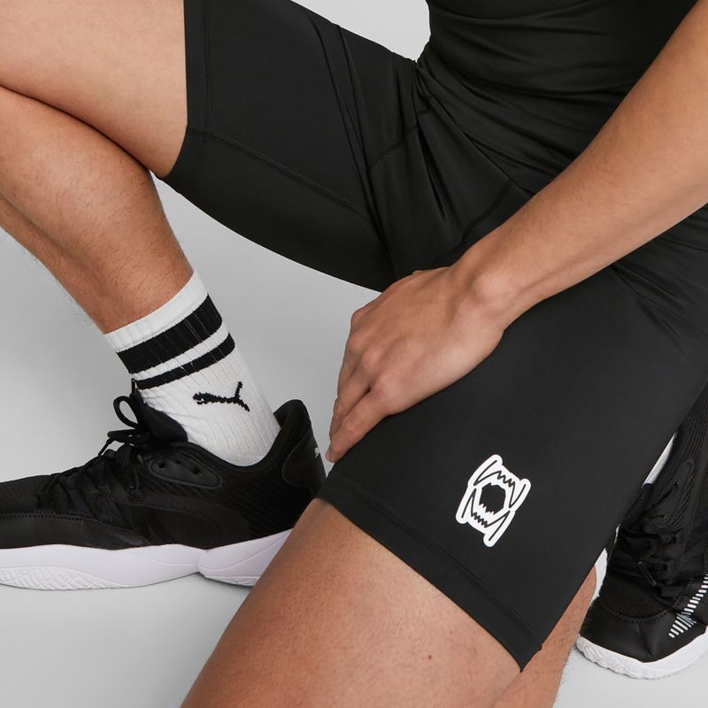 Pantaloni scurți de baschet pentru bărbați PUMA Hoops Team Baselayer puma black 7