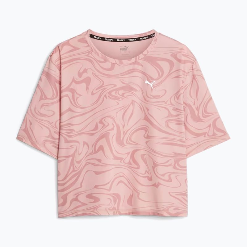 Tricou de antrenament pentru femei PUMA Train Favorite Aop Crop future roz