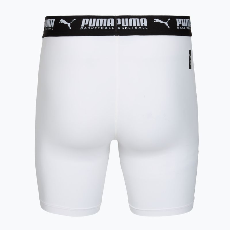 Pantaloni scurți de baschet pentru bărbați PUMA Hoops Team Baselayer puma white 2