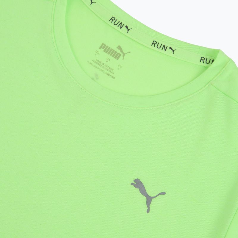Tricou de alergare pentru femei PUMA Run Favorite Heather green/neon 3