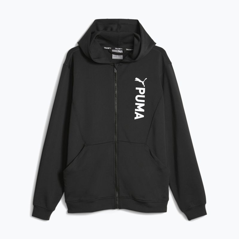 Bluză de antrenament pentru bărbați PUMA Fit Double Knit FZ Hoodie puma black