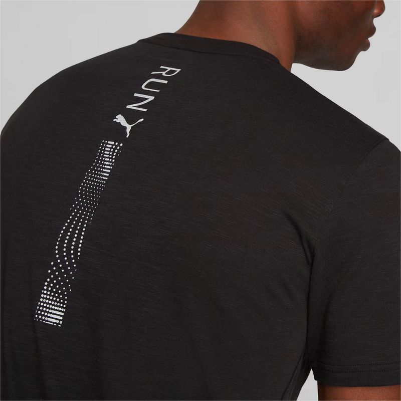 Tricou de alergare pentru bărbați PUMA Graphic Tee Puma Fit puma negru/q3 graphic