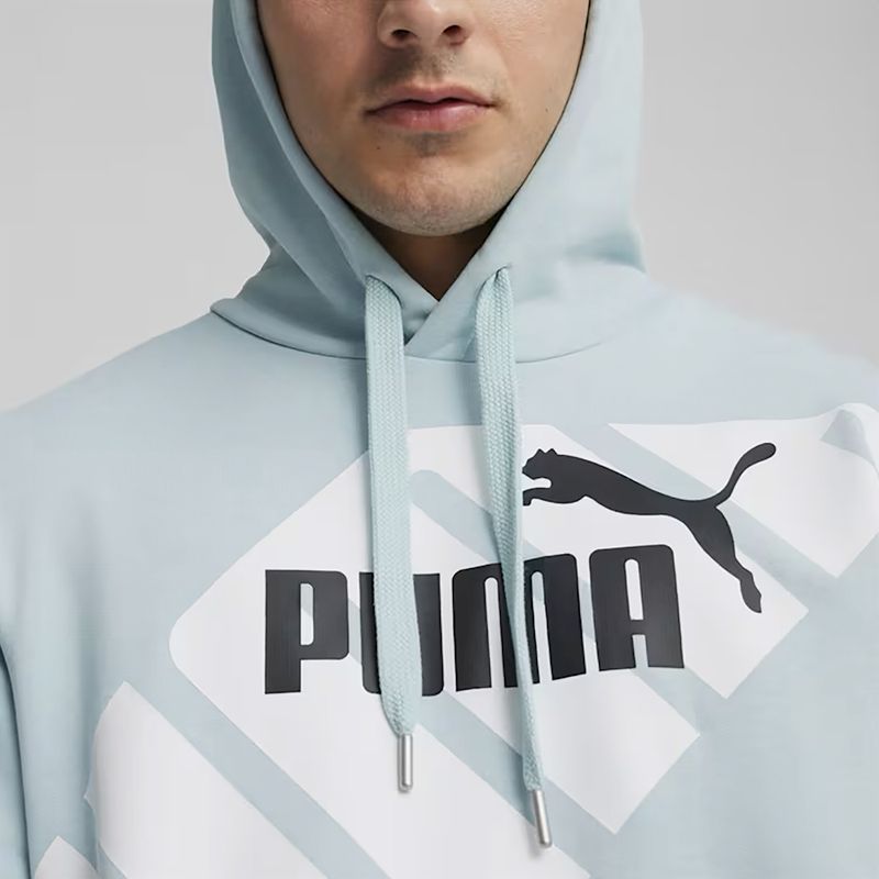 Bluză pentru bărbați PUMA Power Graphic Hoodie TR turquoise surf 6