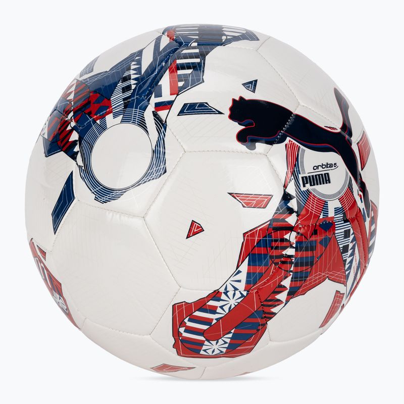 Minge de fotbal PUMA Orbita 6 FanwearCapsule MS puma white/puma team royal/puma red mărime 4 2