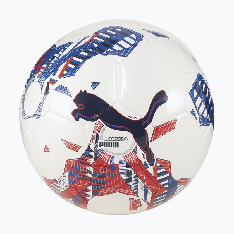 Minge de fotbal PUMA Orbita 6 FanwearCapsule MS puma white/puma team royal/puma red mărime 4 4