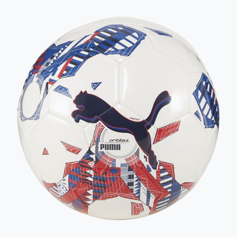 Minge de fotbal PUMA Orbita 6 FanwearCapsule MS puma white/puma team royal/puma red mărime 5 4
