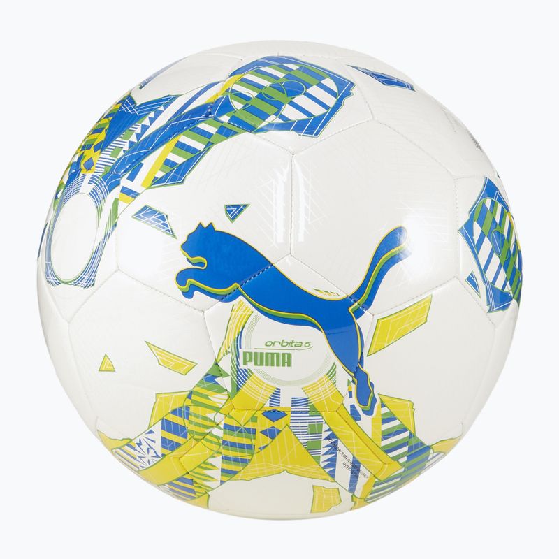 Minge de fotbal PUMA Orbita 6 FanwearCapsule MS puma white/pele yellow/puma green mărime 5 4