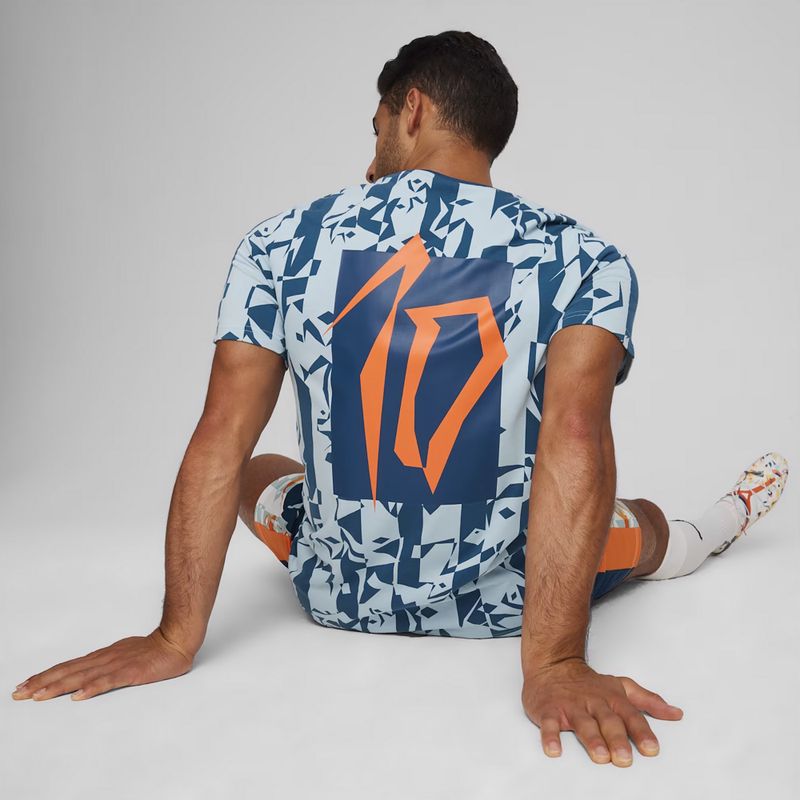 Tricou de fotbal pentru bărbați PUMA Neymar Jr Creativity Logo Tee ocean tropic/turquoise surf 6