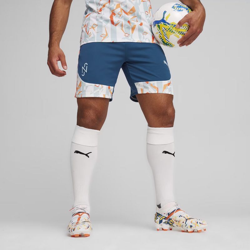 Pantaloni scurți de fotbal pentru bărbați PUMA Neymar JR Creativity Training ocean tropic/hot heat 3