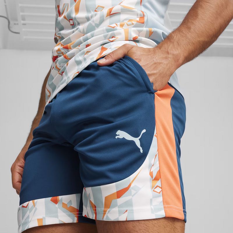 Pantaloni scurți de fotbal pentru bărbați PUMA Neymar JR Creativity Training ocean tropic/hot heat 5