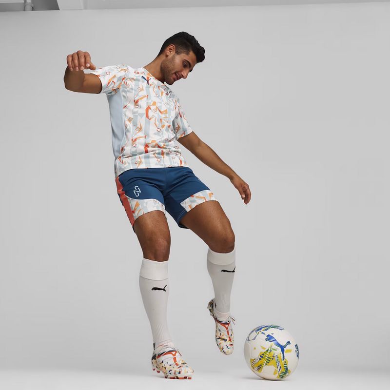 Pantaloni scurți de fotbal pentru copii PUMA Neymar JR Creativity Training ocean tropic/hot heat 7