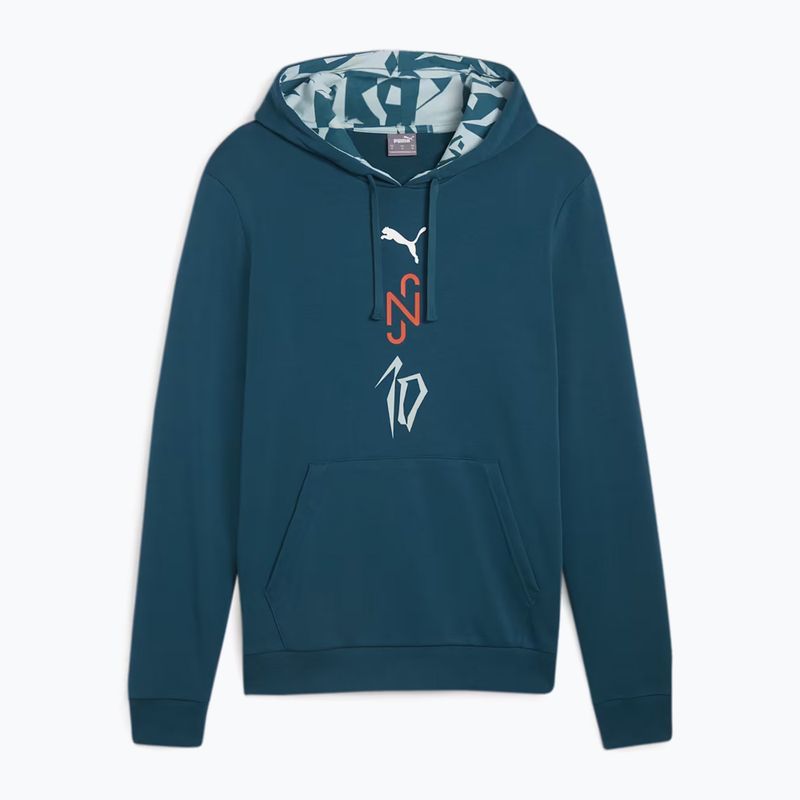 Hanorac de fotbal pentru bărbați PUMA Neymar JR Creativity Logo Hoody ocean tropic/turquoise surf