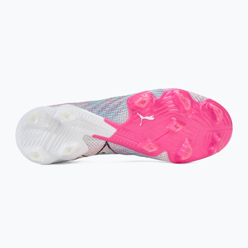 Încălțăminte de fotbal PUMA Future 7 Ultimate Low FG/AG white/black/poison pink/bright aqua/silver mist 4