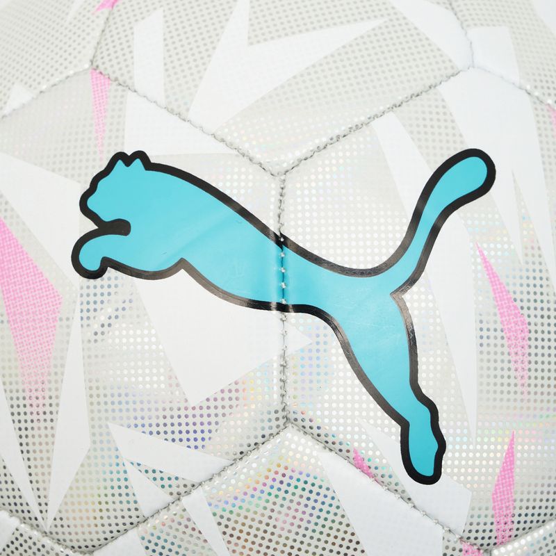 Minge de fotbal PUMA Final Graphic puma white/puma silver/poison pink/bright aqua mărime 4 3