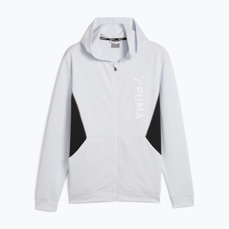 Bluză de antrenament pentru bărbați PUMA Fit Double Knit FZ Hoodie silver mist