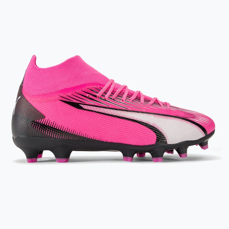 Încălțăminte de fotbal pentru copii PUMA Ultra Pro FG/AG Jr poison pink/puma white/puma black 2
