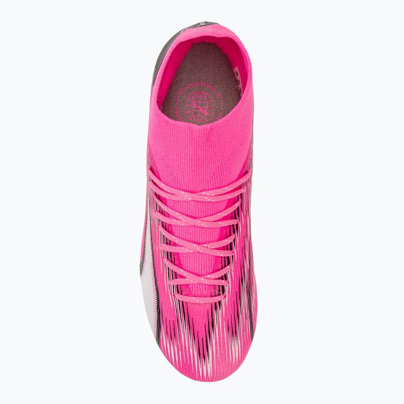 Încălțăminte de fotbal pentru copii PUMA Ultra Pro FG/AG Jr poison pink/puma white/puma black 5