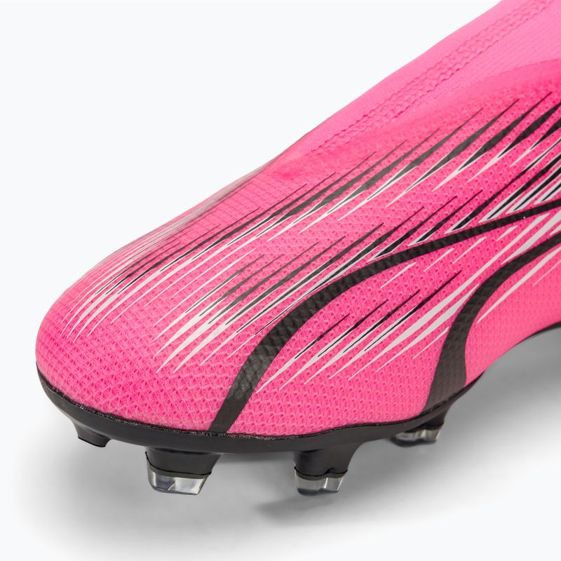 Încălțăminte de fotbal pentru copii PUMA Ultra Match LL FG/AG Jr poison pink/puma white/puma black
