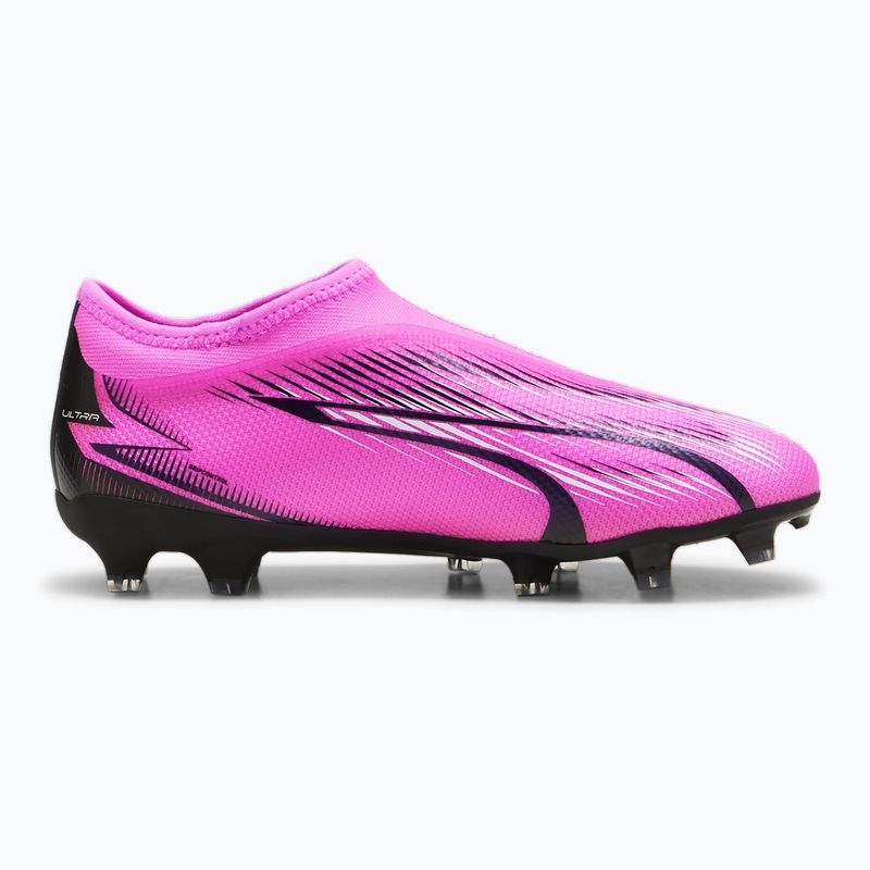 Încălțăminte de fotbal pentru copii PUMA Ultra Match LL FG/AG Jr poison pink/puma white/puma black
