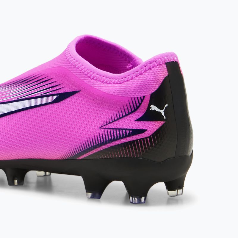 Încălțăminte de fotbal pentru copii PUMA Ultra Match LL FG/AG Jr poison pink/puma white/puma black