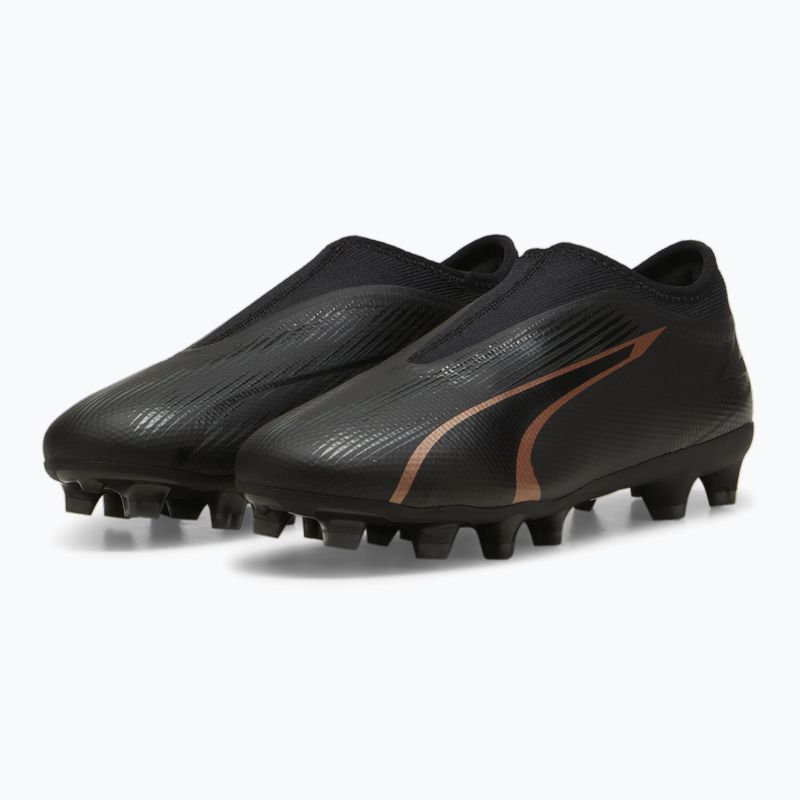 Încălțăminte de fotbal pentru copii PUMA Ultra Match LL FG/AG Jr puma black/copper rose