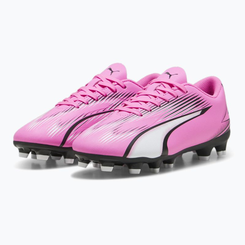 Încălțăminte de fotbal pentru copii PUMA Ultra Play FG/AG Jr poison pink/puma white/puma black 10