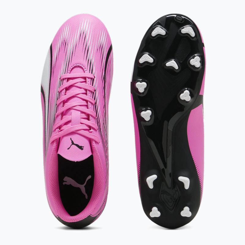 Încălțăminte de fotbal pentru copii PUMA Ultra Play FG/AG Jr poison pink/puma white/puma black 11