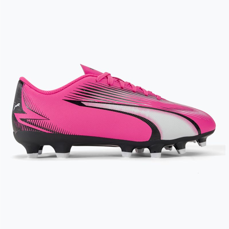 Încălțăminte de fotbal pentru copii PUMA Ultra Play FG/AG Jr poison pink/puma white/puma black 2