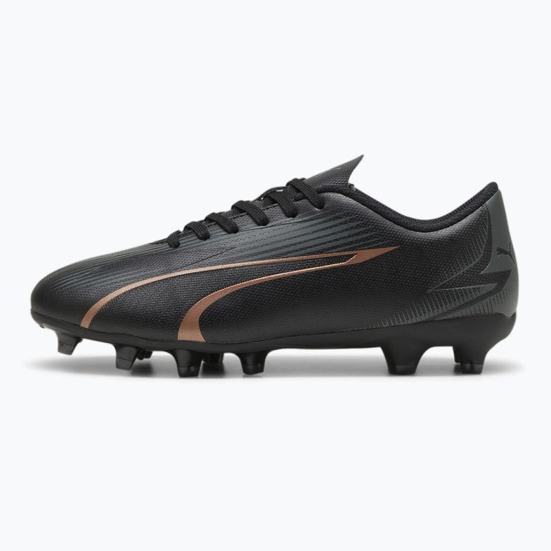 Încălțăminte de fotbal pentru copii PUMA Ultra Play FG/AG Jr puma black/copper rose 8