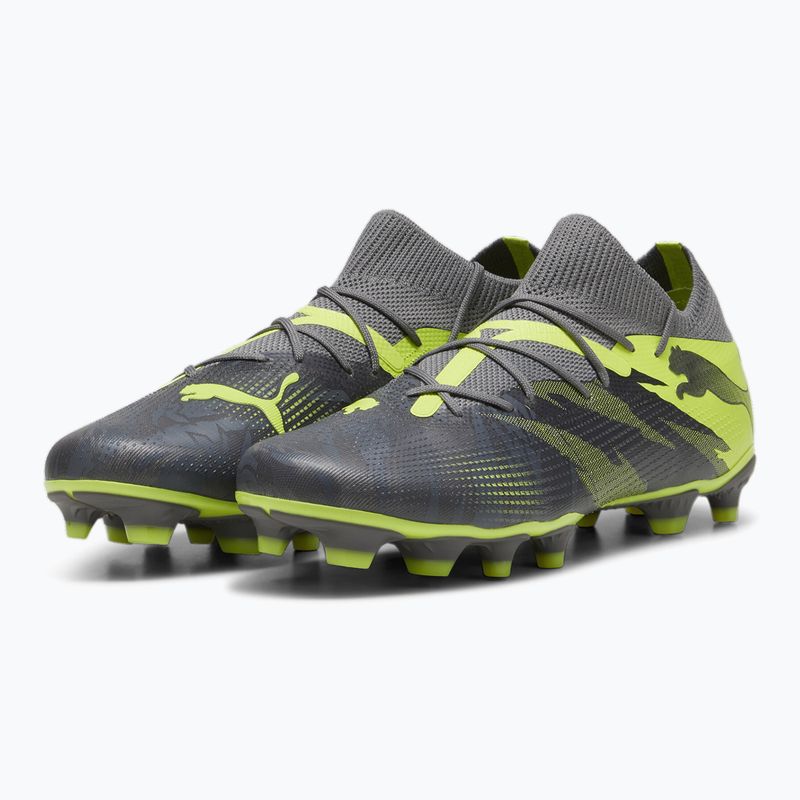 Încălțăminte de fotbal PUMA Future 7 Match Rush FG/AG strong gray/cool dark gray/electric lime 10
