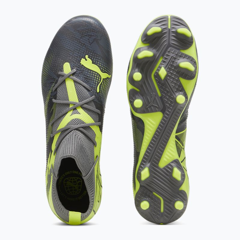 Încălțăminte de fotbal PUMA Future 7 Match Rush FG/AG strong gray/cool dark gray/electric lime 11