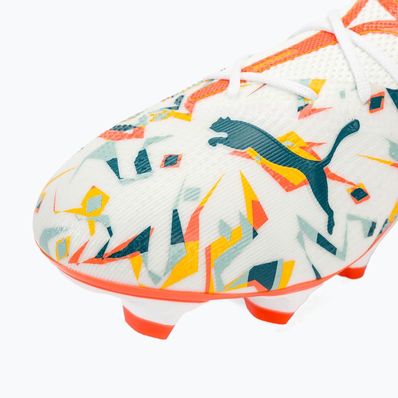 Încălțăminte de fotbal PUMA Future 7 Match Creativity FG/AG white/oceantropic/turquoisesurf/hotheat/sunstream 7