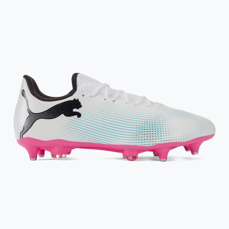 Încălțăminte de fotbal PUMA Future 7 Play MxSG puma white/puma black/poison pink 2