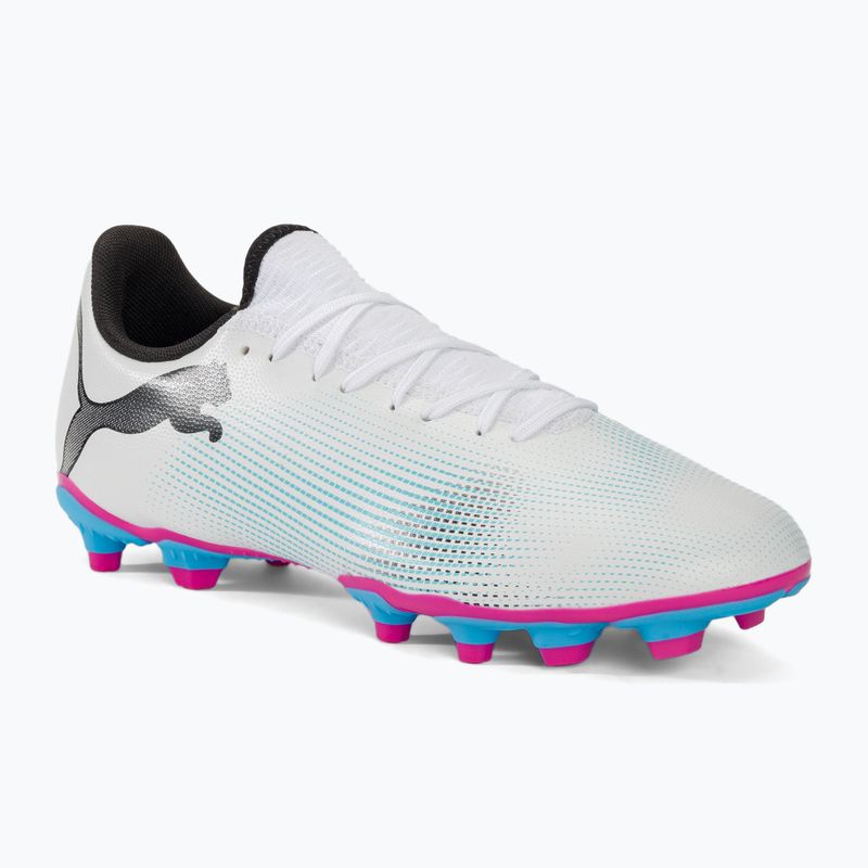 Încălțăminte de fotbal PUMA Future 7 Play FG/AG puma white/puma black/poison pink