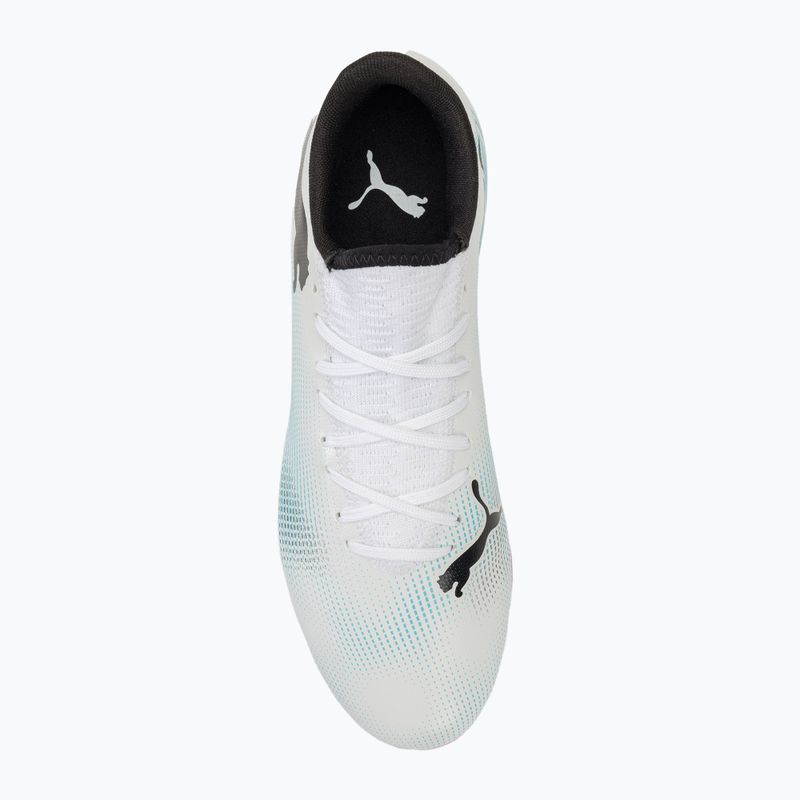 Încălțăminte de fotbal PUMA Future 7 Play FG/AG puma white/puma black/poison pink 5