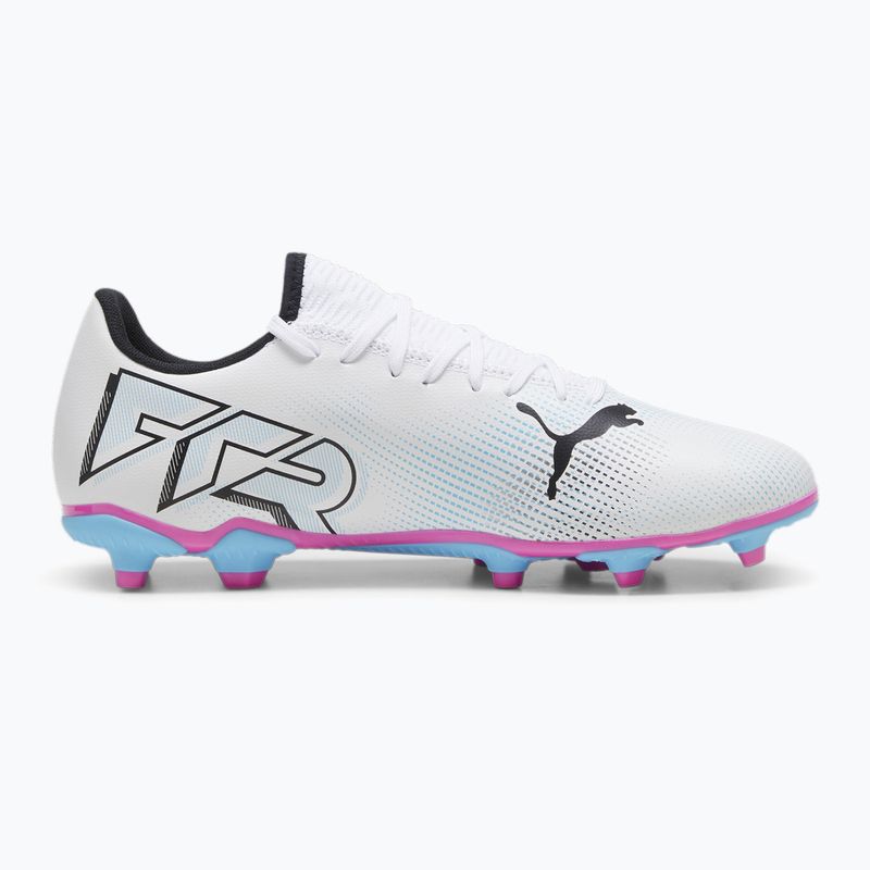 Încălțăminte de fotbal PUMA Future 7 Play FG/AG puma white/puma black/poison pink 9